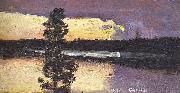 Akseli Gallen-Kallela Sunset oil painting